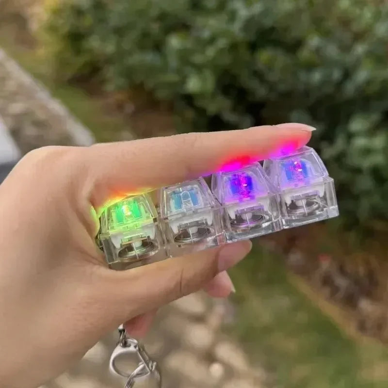 Llavero Teclado Antiestrés con Luz LED para Adultos