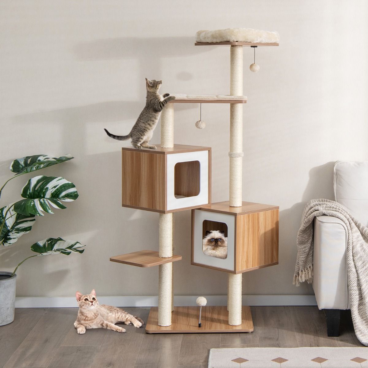 Torre Bigotes™ – Torre de Juego y Descanso para Gatos
